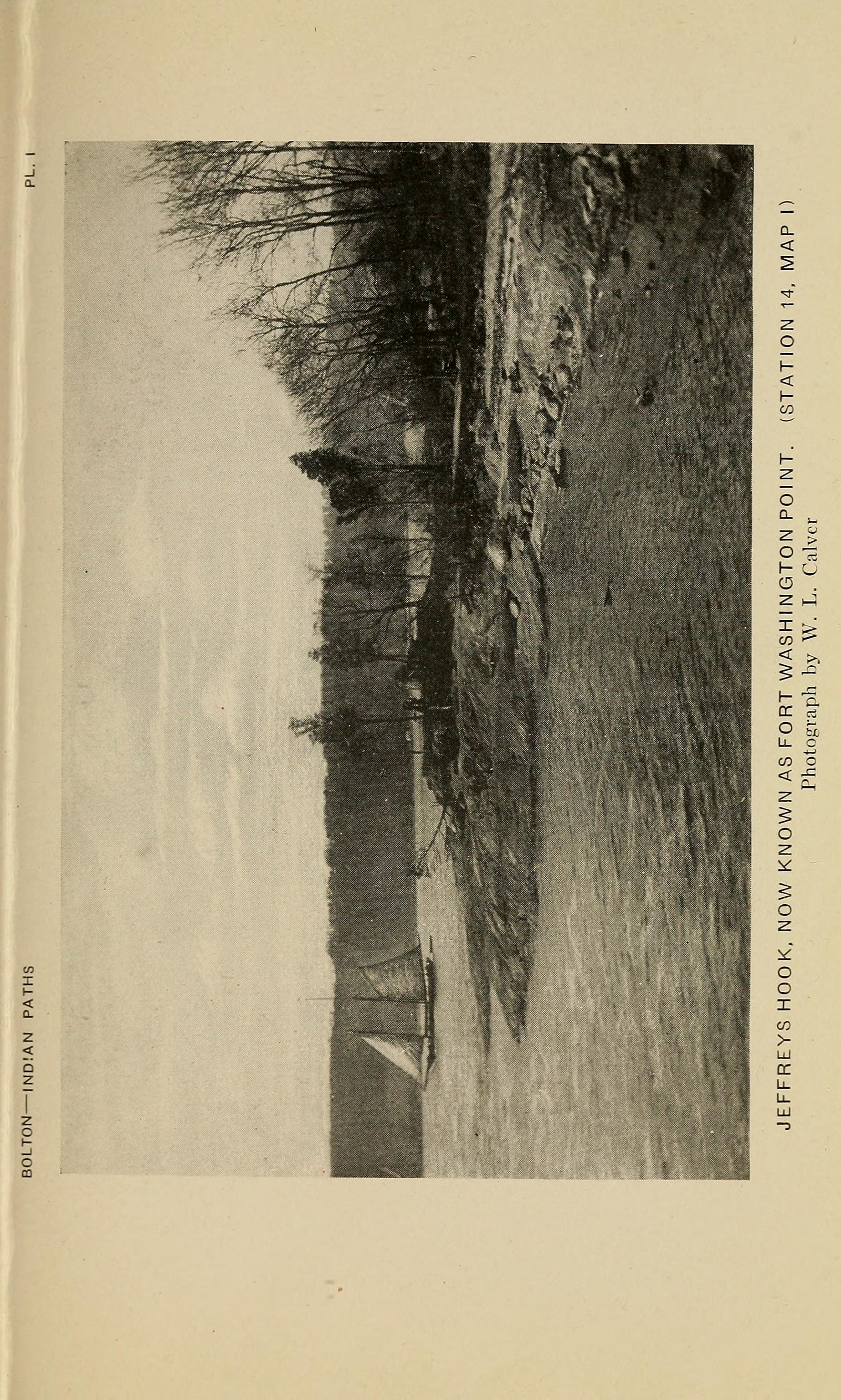 Plate I: Jeffreys Hook, Fort Washington Point — Bolton (1922)