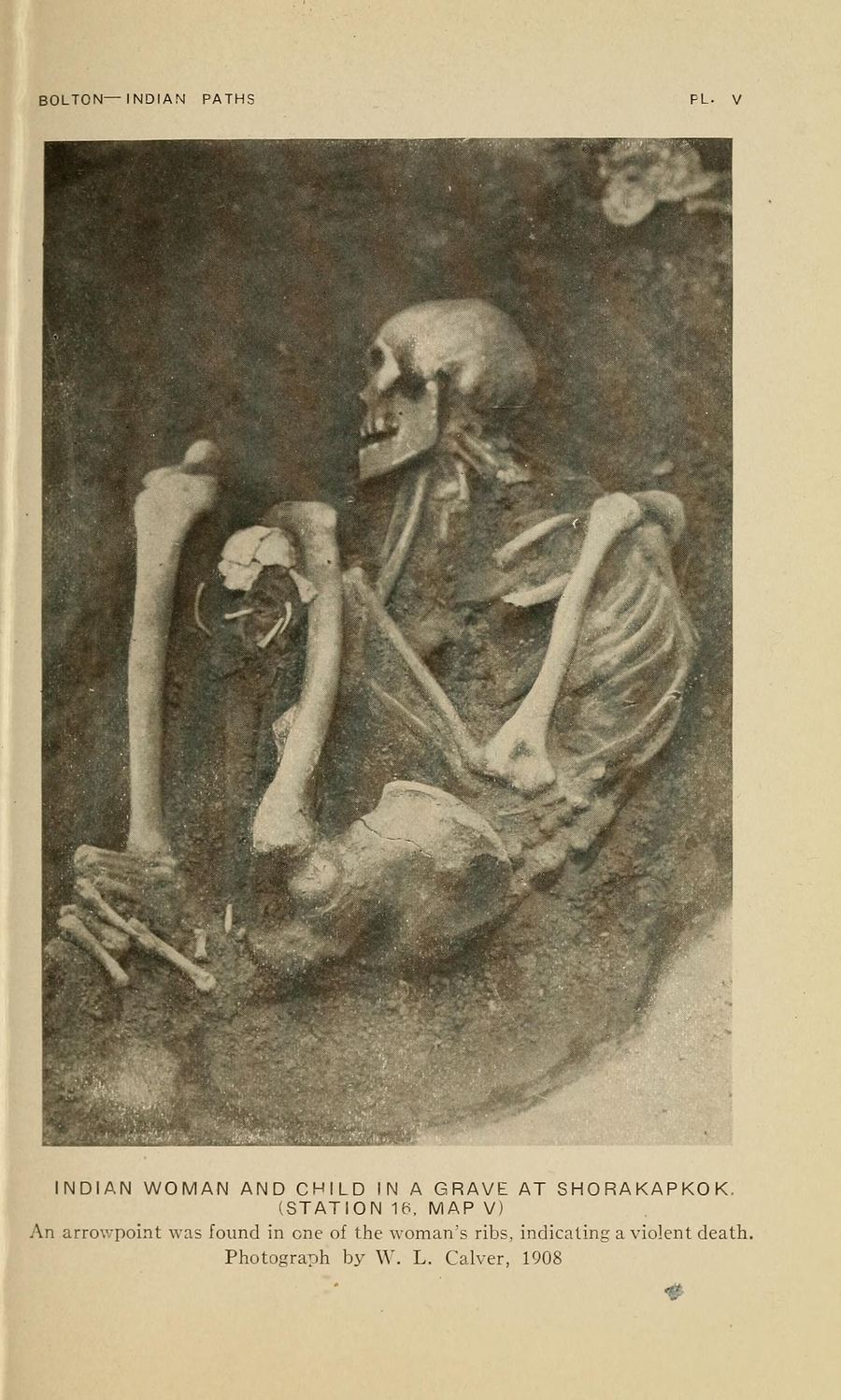 Indian Woman and Child Burial at Shorakapkok