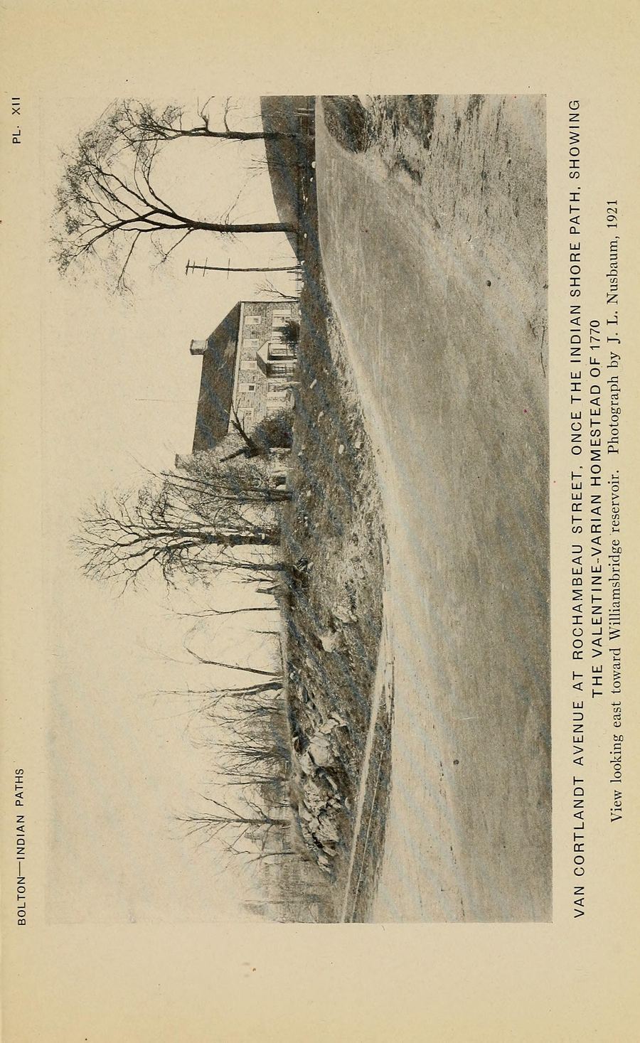 Plate XII: Van Cortlandt Avenue (Indian Shore Path) — Bolton (1922)