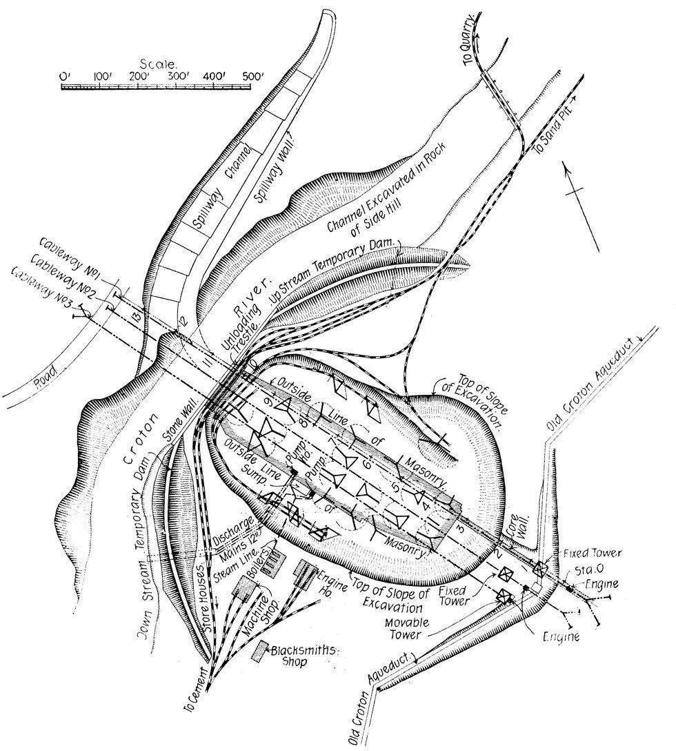 crotonhistory new croton dam construction adjusted mid