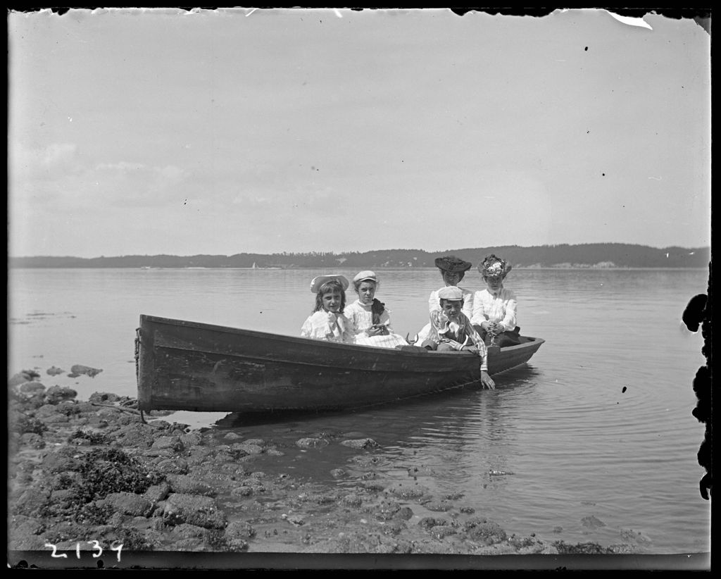 Family in Rowboat at Croton Point
