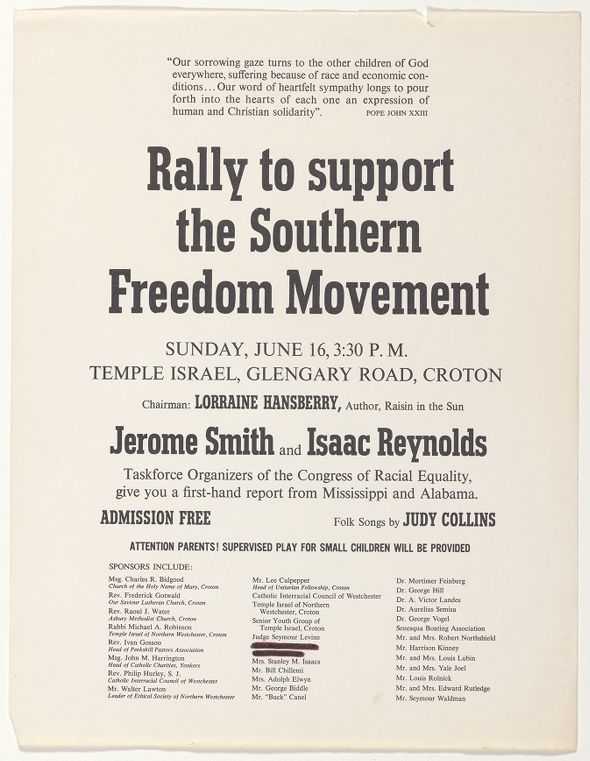 Poster for the June 1963 civil rights rally