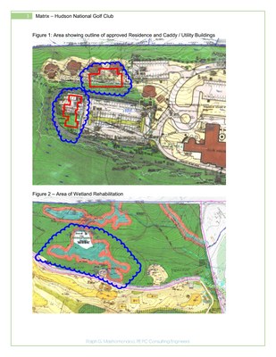 Hudson National: building and wetland plan comparisons