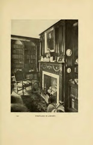 Library fireplace in Harland’s illustrated volume