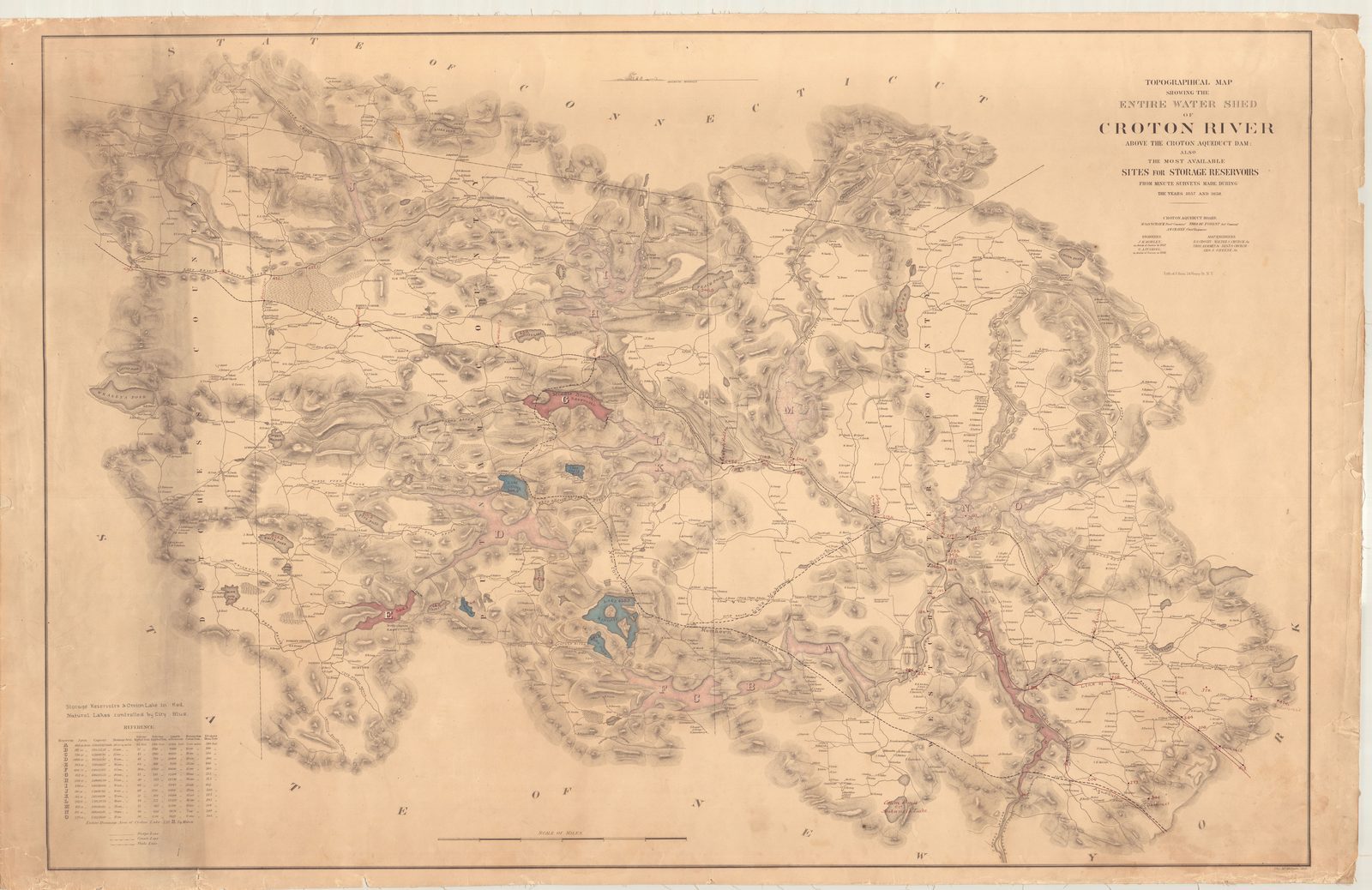 nyheritage croton aqueduct map watershed 1858 mid