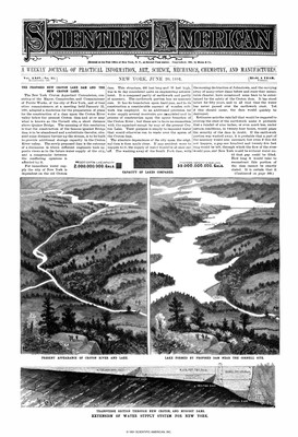 Proposed New Croton Lake Dam — complete Scientific American cover, June 20, 1891