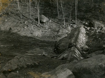 Dam construction at Silver Lake — attributed to 1961