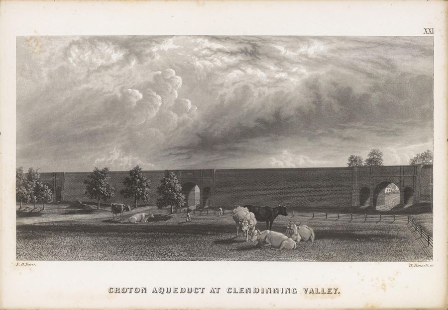 Aqueduct Section Engraving — Tower (1843)