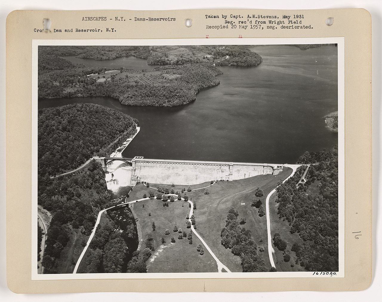 Aerial View of Croton Dam and Reservoir (1931)