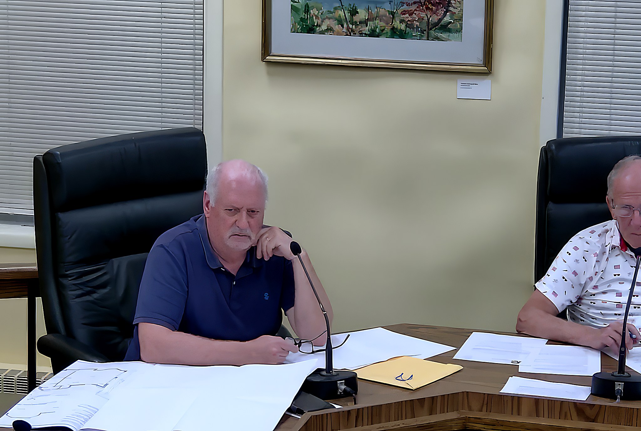 Planning Board members listen during discussion of the Baltic Estates Accessory Dwelling Unit.