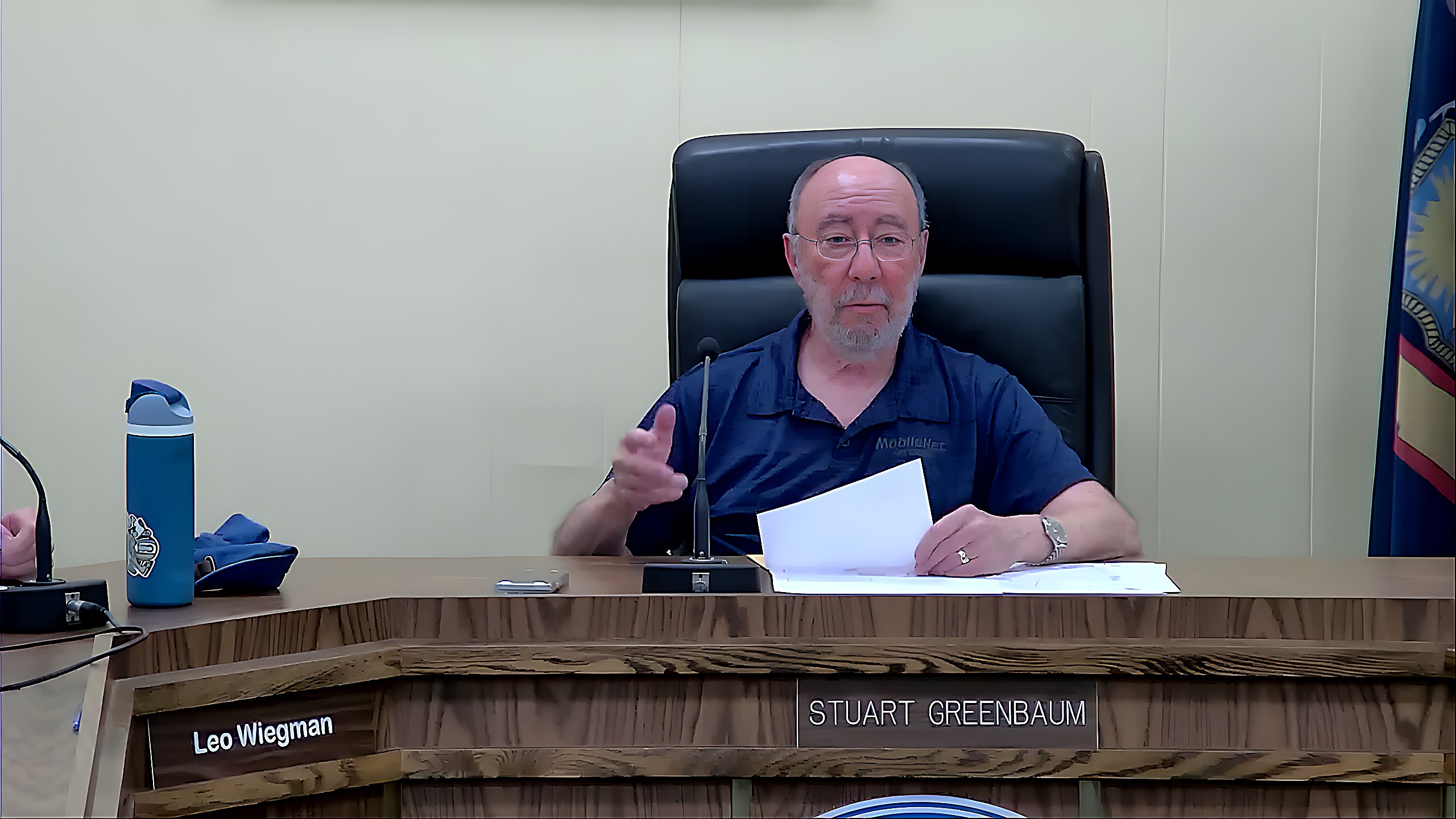 Mayor Brian Pugh announces the approval of the wetlands activity permit