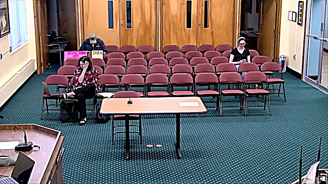 Village Manager Bryan Healy calls for a vote on referring leaf blower regulations to the Conservation Advisory Council