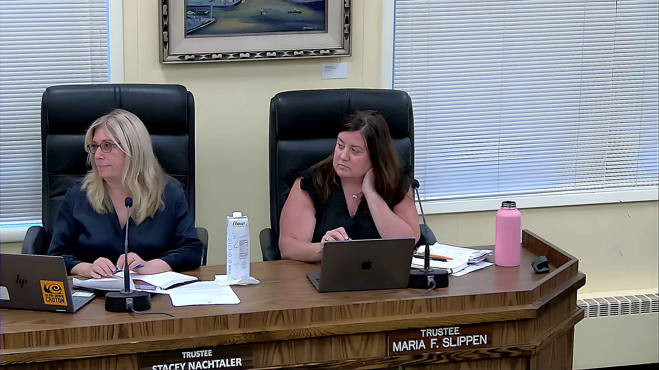 Village Attorney Joshua Subin outlines the timeline for the zoning amendment, citing a 60-day minimum review period under state law.
