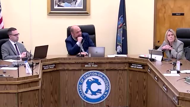 Village officials discuss the animal-law proposal at the October 28 work session.