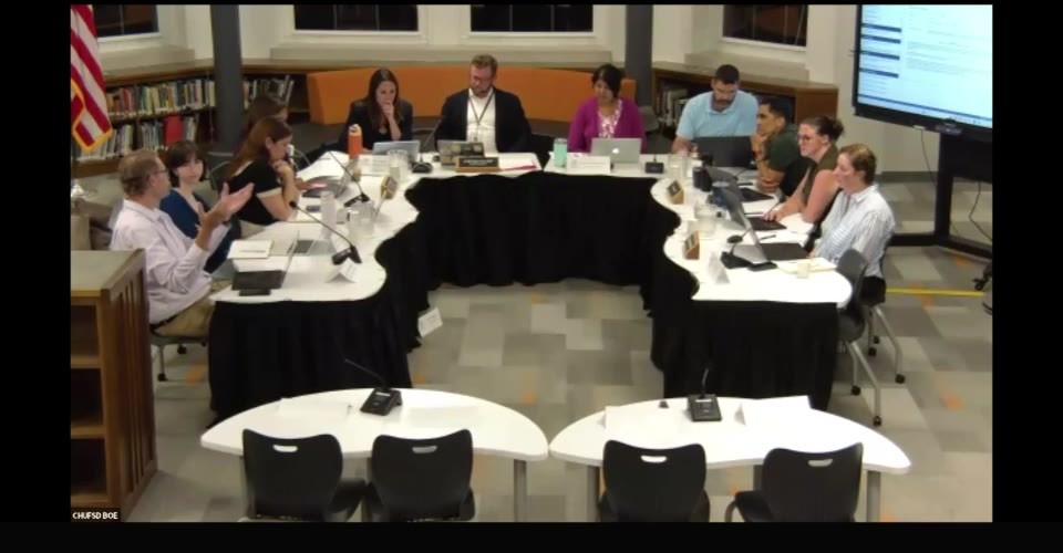 Croton-Harmon school-board members at the August 27 meeting, where they approved a solar contract.