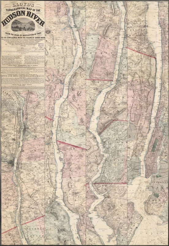 1864 — Lloyd’s Hudson River map