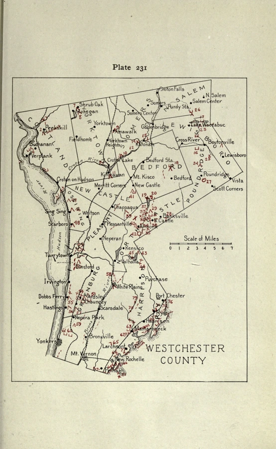 Parker’s Westchester County map — complete retained sheet
