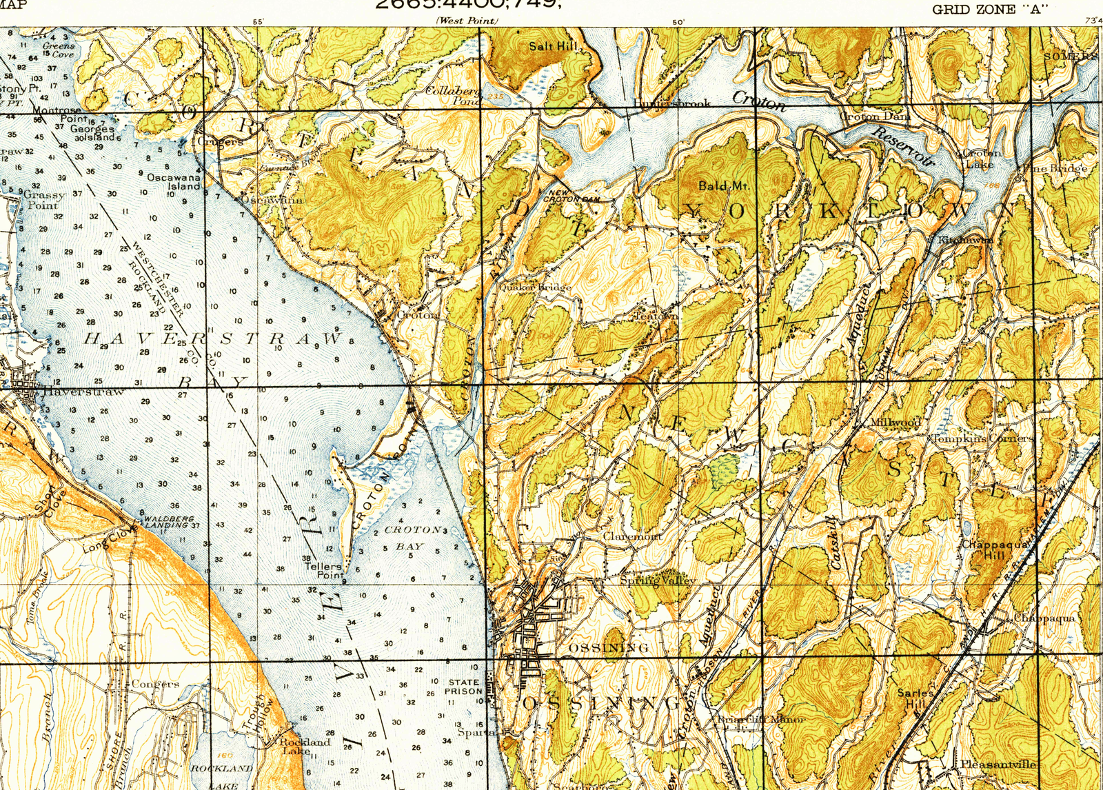 Native 1937 Croton-area map excerpt; original and processed files linked below