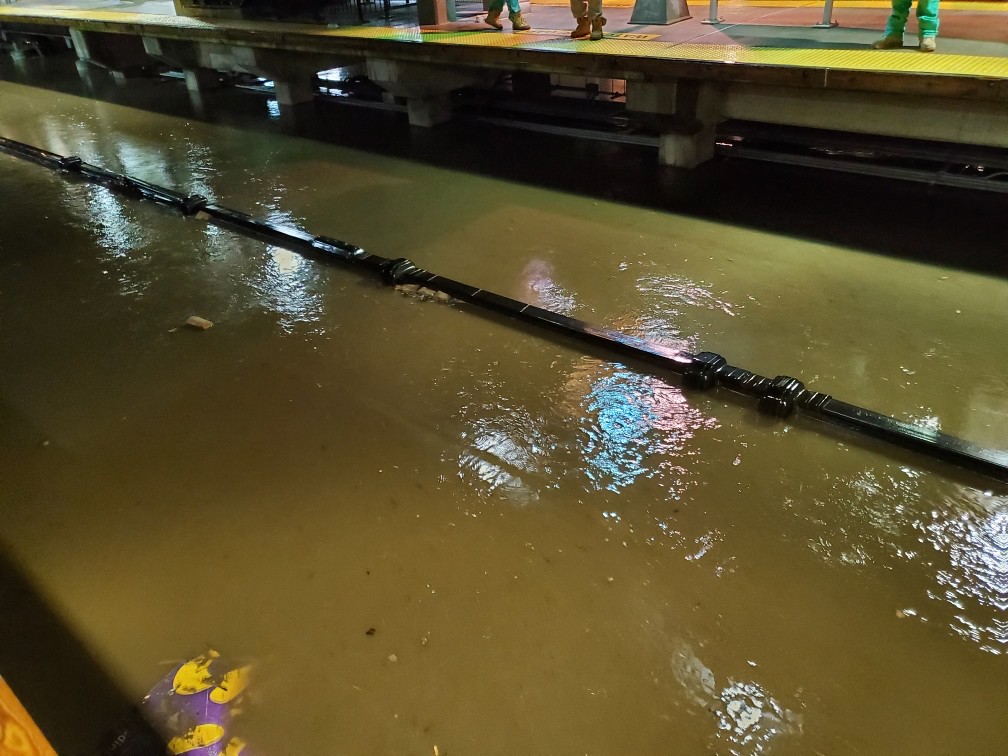 Metro-North Railroad Hudson Line Clean Up Following Severe Weather