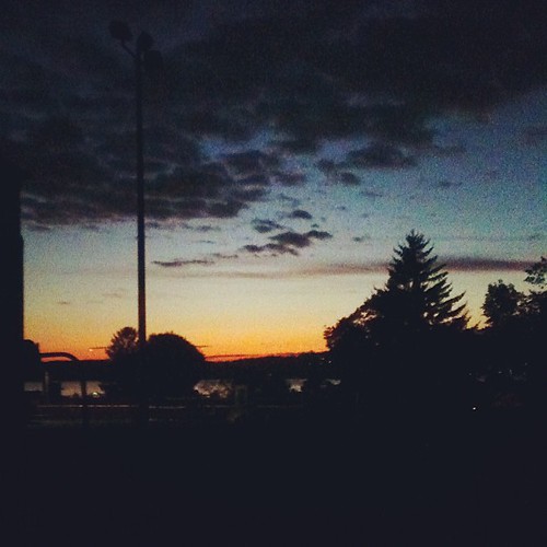 Standing on the old croton aqueduct trail looking west over the Hudson to NJ.