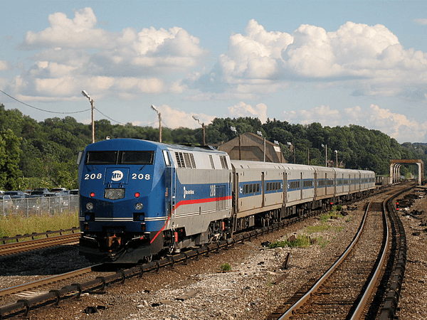 MTA Metro-North Railroad P32AC-DM 208 pushes Train 872