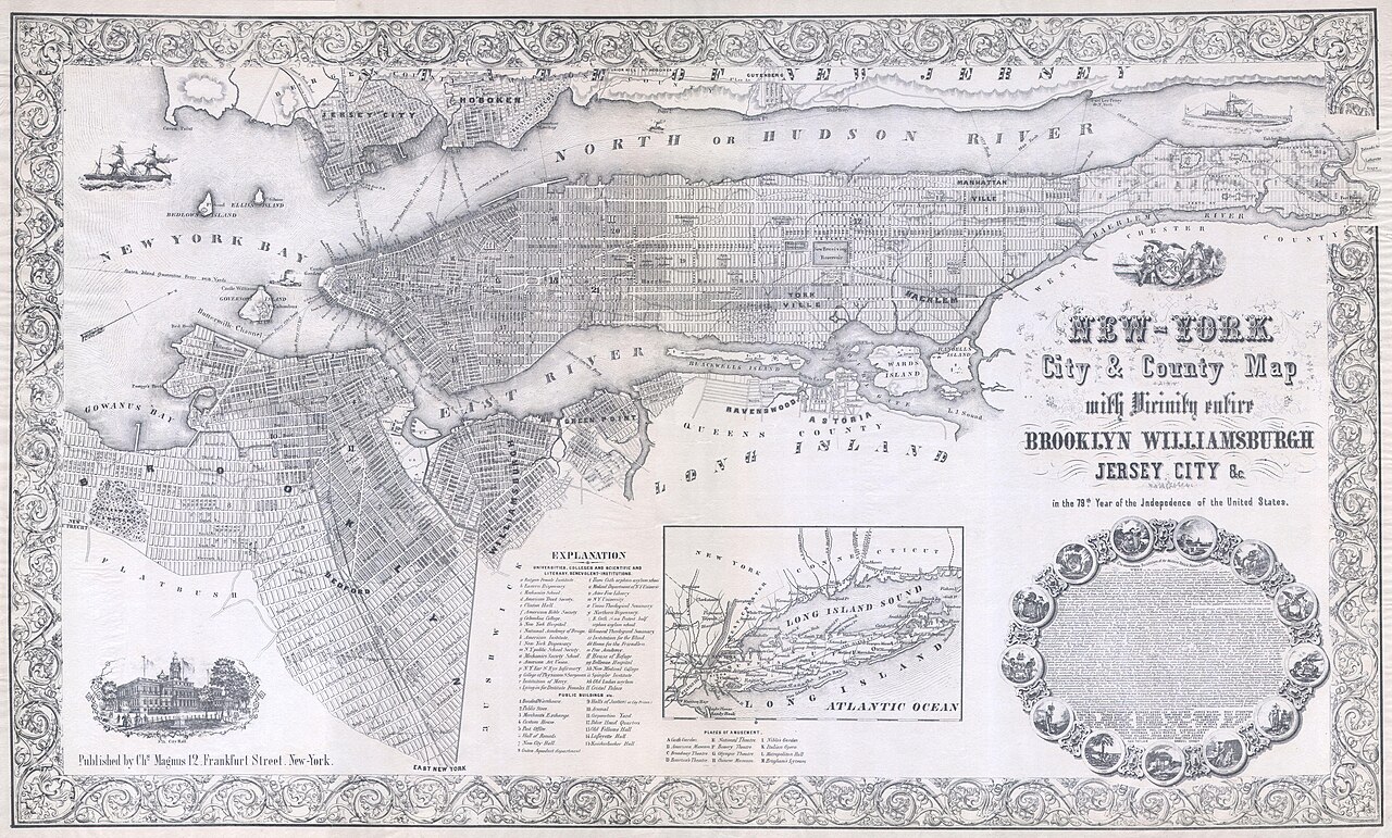1855 Magnus Map of New York City and Brooklyn - Geographicus - NewYorkCity-magnus-1855.jpg